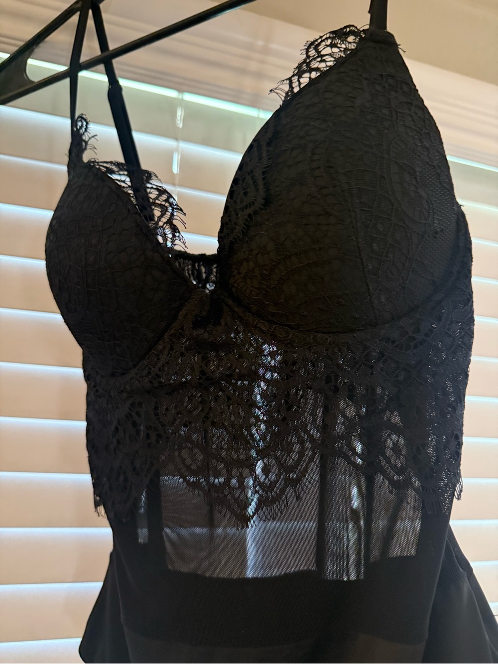 Windsor Black Lace Mesh Bodysuit - Picture 3 of 6